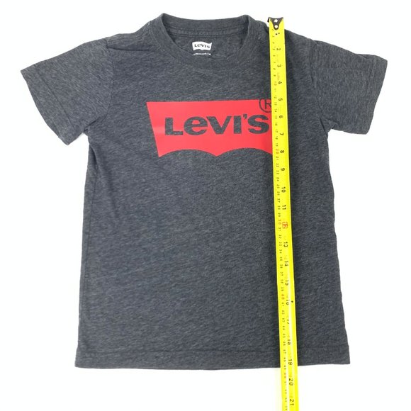 3/$25 Kids Levis Gray Red T Shirt Medium 7-8 - Picture 7 of 8